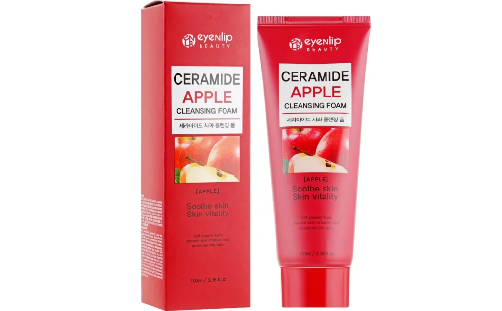 Eyenlip Пенка для умывания с керамидами и яблоком Ceramide Apple Cleansing Foam.