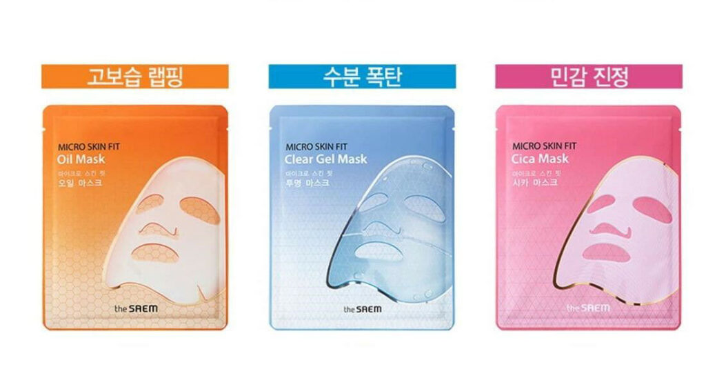 The Saem Micro Skin Fit Cica Mask. 